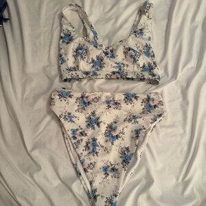 ASOS Floral Bikini with Blue and Pink Accents